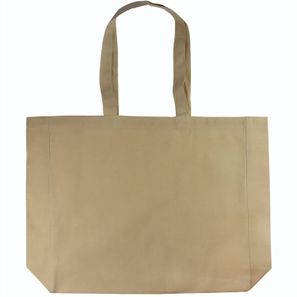 Baumwollshopper mit Bodenfalte, 225 gr/m²
