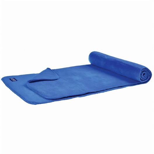 ein blaues handtuch auf weißem hintergrund Fleece-Schal deluxe (Bild 1)