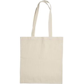 Bio-Baumwolltasche mit langen Henkeln. 135 gr/m²