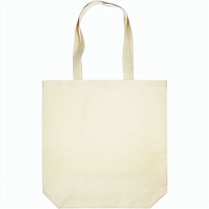 Bauwolltasche mit langen Henkeln und Bodenfalte. 300 gr/m²