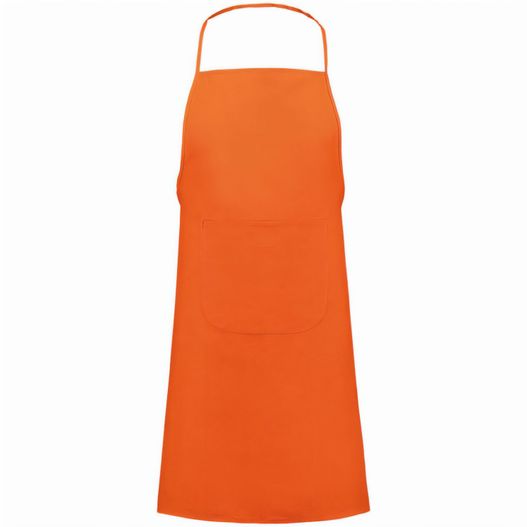 eine orange schürze mit einer tasche auf der vorderseite Promo Latzschürze 79x60 cm (Bild 1)