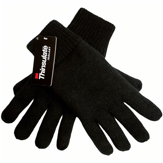 ein paar schwarzer handschuhe mit einem tag darauf Thinsulate Handschuhe (Bild 1)