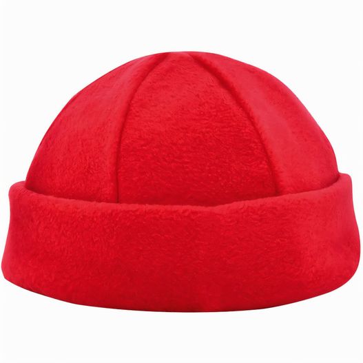 ein roter hut auf weißem hintergrund 6 Panele Fleece Wintermütze (Bild 1)