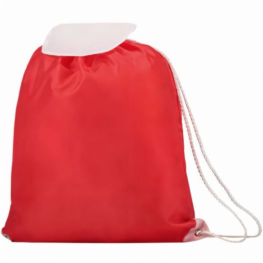 eine rote tasche mit einem weißen oberteil Promo Turnbeutel mit Umschlag (Bild 1)