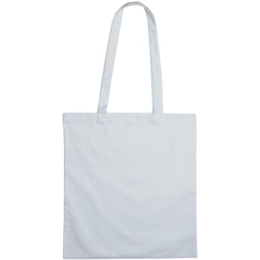 eine weiße tasche mit einem weißen griff Baumwolltasche mit langen Henkeln, 140 gr/m² (Bild 1)