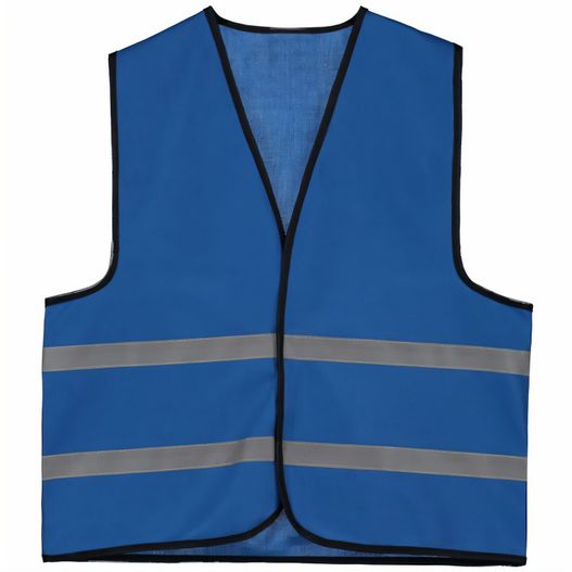 eine blaue sicherheitsweste mit schwarzem streifen Reflektierende Kinderweste 6-12 Jahre (Bild 1)