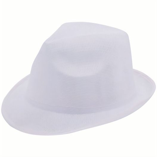ein weißer hut mit einem weißen band Promo Mafia Hut (Bild 1)