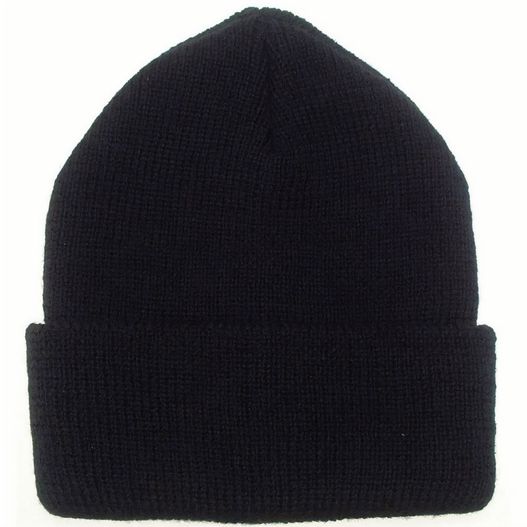 eine schwarze strickmütze auf weißem hintergrund Strick Wollmütze (Bild 1)