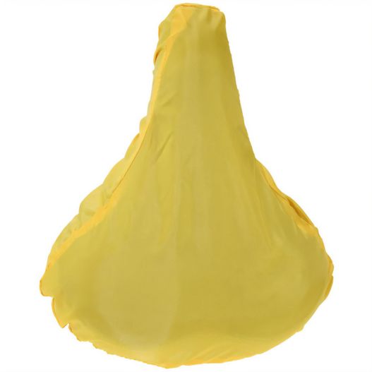 eine gelbe plastiktasche mit einem großen gelben fruchtstück Sattelüberzug (Bild 1)