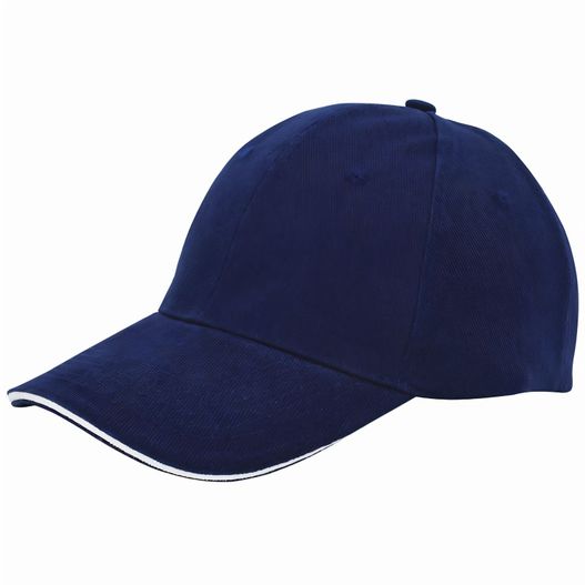 eine marinekappe mit einem weißen streifen auf der seite Brushed Twill Cap (Bild 1)