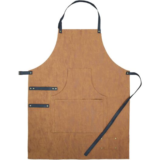 eine braune schürze mit schwarzen riemen PU Schürze 83x60 cm (Bild 1)