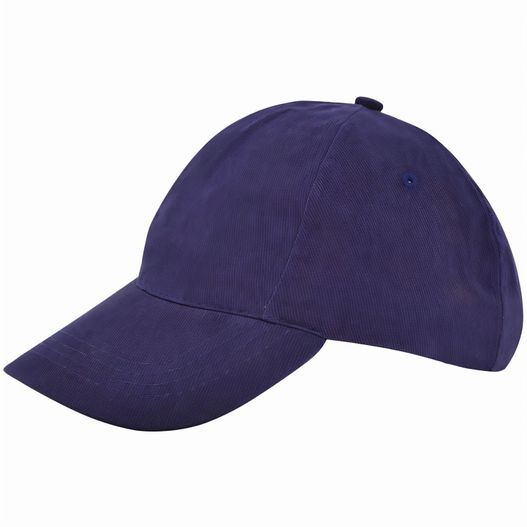 eine lila baseballkappe mit blauem visier Kids Brushed Promo Cap (Bild 1)
