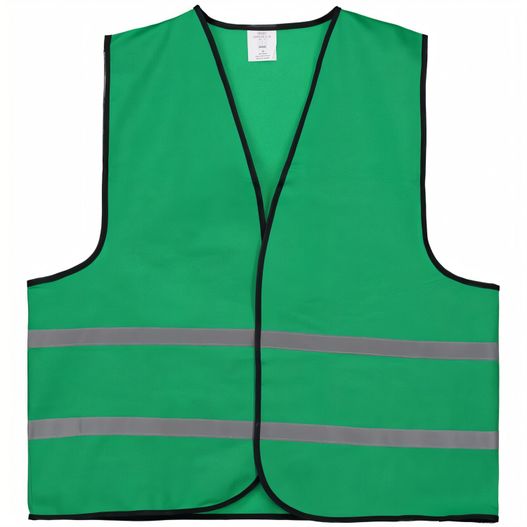 eine grüne sicherheitsweste mit reflektierenden streifen Reflektierende Promo-Weste (Bild 1)