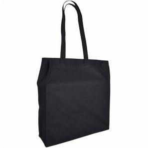 Baumwolltaschen mit langen Henkeln und Bodenfalte. 140 gr/m²