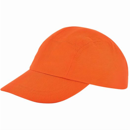 eine orange baseballkappe mit einem visier Kids Brushed Promo Cap (Bild 1)
