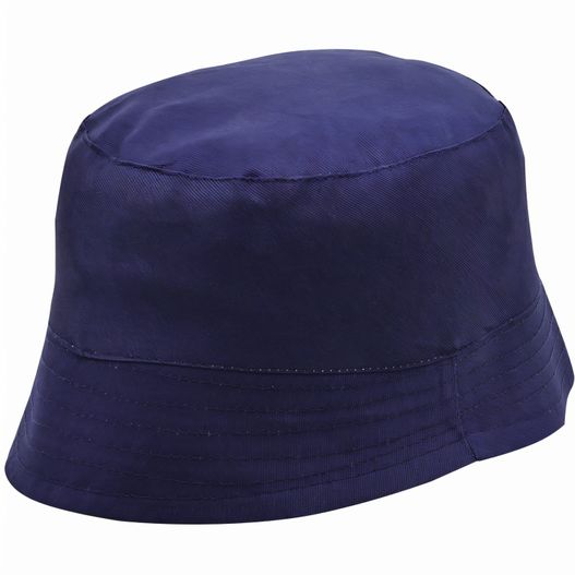 ein marineblauer hut mit einem weißen streifen Promo Buckethat (Bild 1)