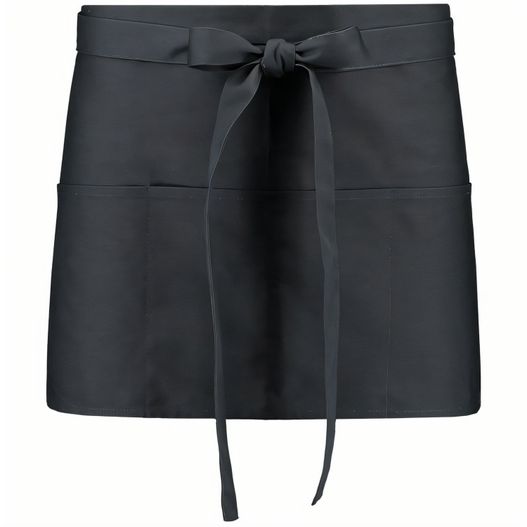 eine schwarze schürze mit einer krawatte auf der taille Kleine Schürze 60x35 cm (Bild 1)