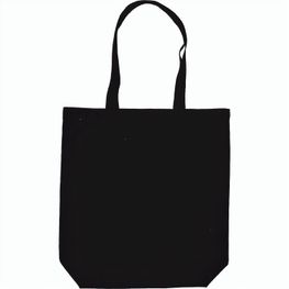 Bio-Bauwolltasche mit langen Henkeln und Bodenfalte. 300 gr/m²