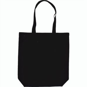Bio-Bauwolltasche mit langen Henkeln und Bodenfalte. 300 gr/m²