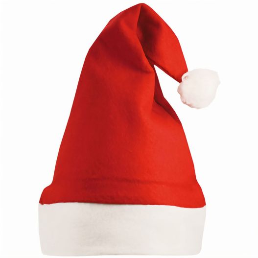 ein roter santa hut mit weißen pom poms Weihnachtsmütze (Bild 1)