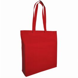 Baumwolltaschen mit langen Henkeln und Bodenfalte. 140 gr/m²