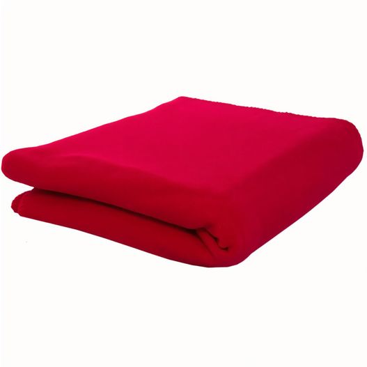 eine rote decke übereinander gefaltet Fleecedecke 150x120 cm, 250 gr/m2 (Bild 1)