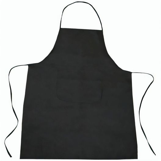 eine schwarze schürze mit einem schwarzen griff Promo Latzschürze 79x60 cm (Bild 1)