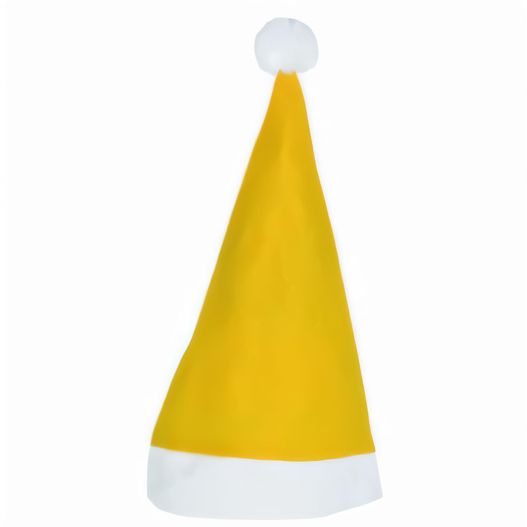 gelber santa hut mit weißem trimm Weihnachtsmütze (Bild 1)