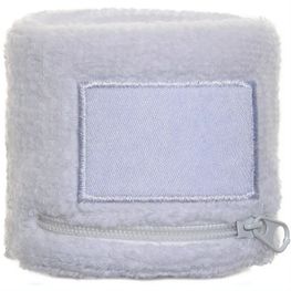 Frottier Armschweißband mit Label und Reißverschlußfach