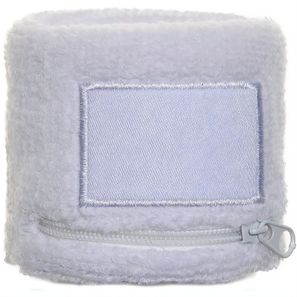 Frottier Armschweißband mit Label und Reißverschlußfach