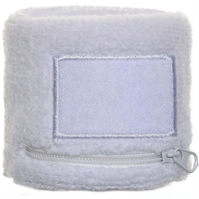 Frottier Armschweißband mit Label und Reißverschlußfach