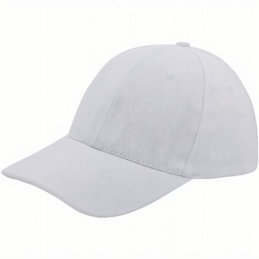 eine weiße baseballkappe mit einem weißen visier Brushed Twill Cap (Bild 1)