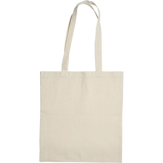eine weiße leinwandtasche mit langem griff Baumwolltasche mit langen Henkeln, 135 gr/m² (Bild 1)
