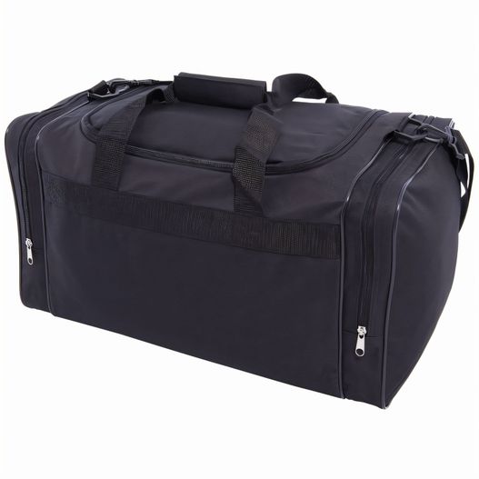 eine schwarze duffeltasche mit reißverschluss Sporttasche (Bild 1)