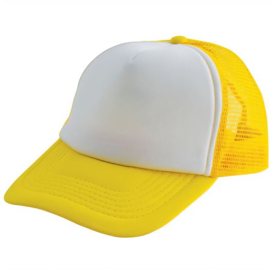 weißer und gelber hut mit gelbem visier Original Trucker Cap (Bild 1)