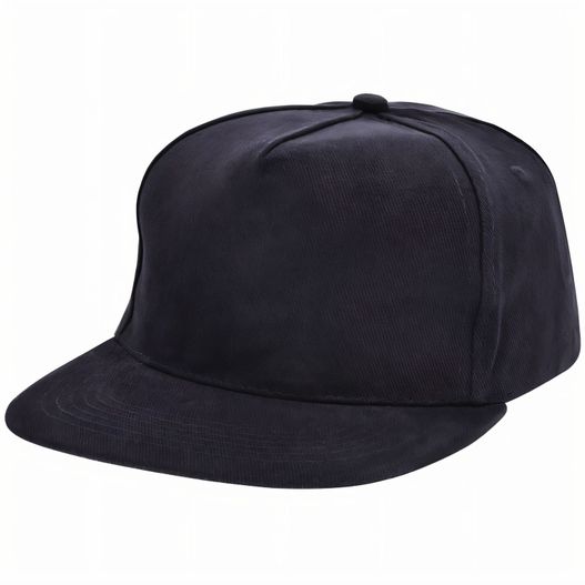 einen schwarzen hut mit einem flachen gipfel Brushed Baseball Cap (Bild 1)