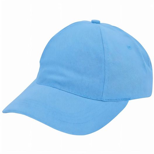 eine blaue baseballkappe mit einem weißen logo auf der vorderseite Brushed Promo Cap (Bild 1)
