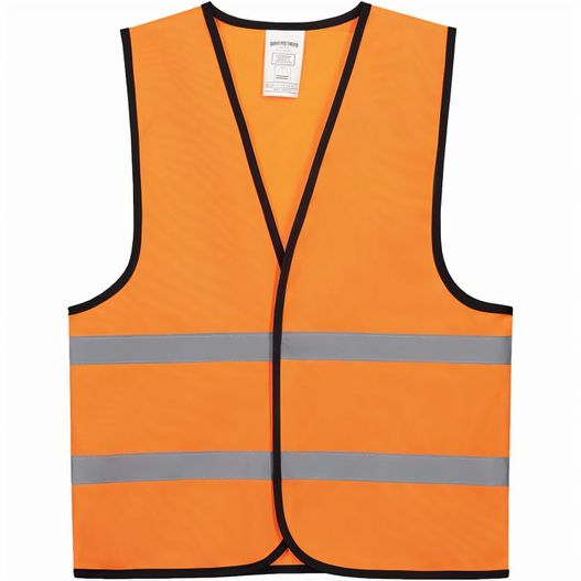 eine orange sicherheitsweste mit reflektierenden streifen Kindersicherheitsweste 3-6 Jahre - EN 17353 (Bild 1)
