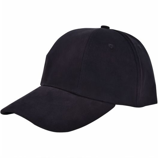 eine schwarze baseballkappe mit einem weißen logo auf der vorderseite Turned Brushed Cap (Bild 1)