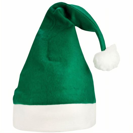 ein grüner santa hut mit weißen pom poms Weihnachtsmütze (Bild 1)