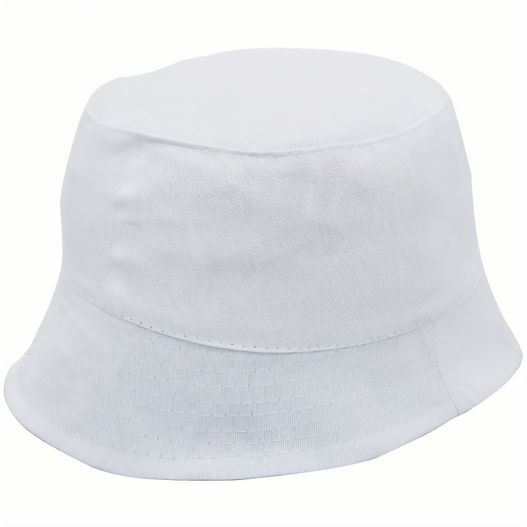 ein weißer eimerhut mit einem weißen band Promo Buckethat (Bild 1)