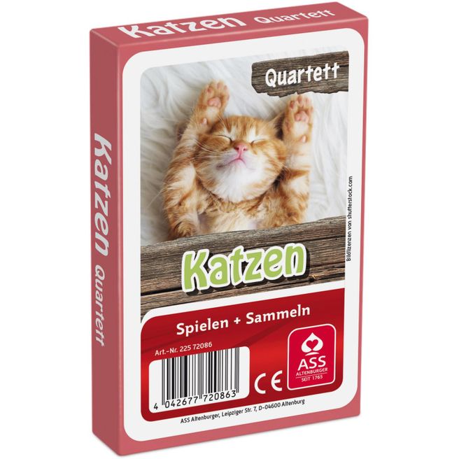 Quartett / Sonderquartett - Katzen, 33 Blatt, in Faltschachtel