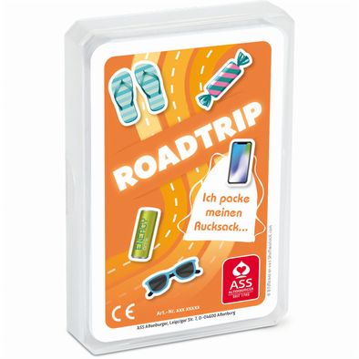 Reisespiel "Road Trip"  - Ich packe meinen Rucksack, 33 Blatt, im Kunststoffetui