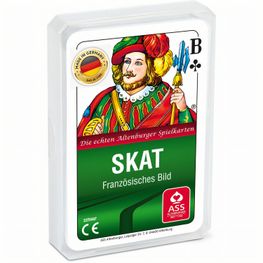 Skat dt. oder frz. Bild, 33 Blatt, im Kunststoffetui