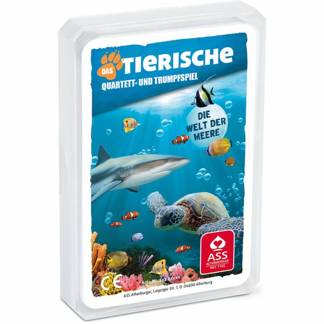 Quartett "Tierspiele" - Die Welt der Meere, im Kunststoffetui