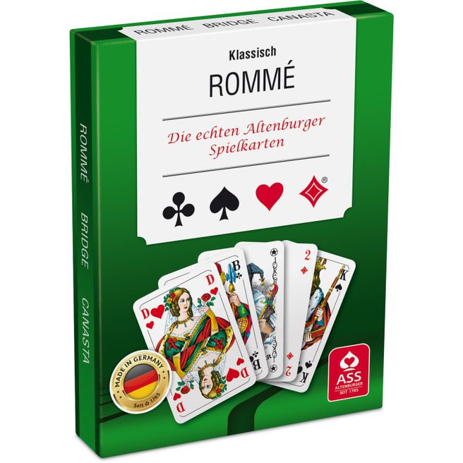 Rommé, frz. Bild, 2 x 55 Blatt, in Doppel-Faltschachtel