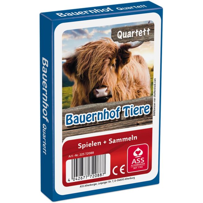 Quartett / Sonderquartett - Bauernhof Tiere, 33 Blatt, in Faltschachtel