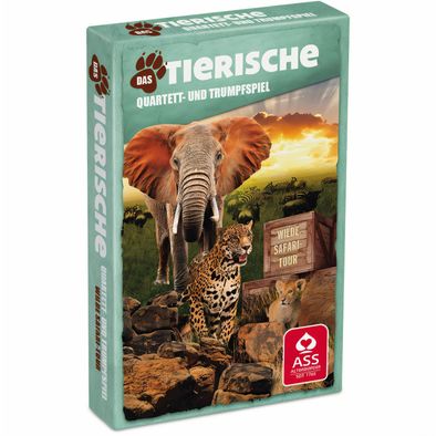 Quartett "Tierspiele" - Wilde Safari - Tour, in Faltschachtel