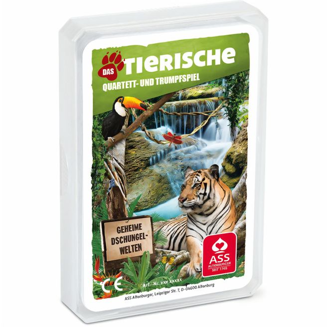 Quartett "Tierspiele" - Geheime Dschungel - Welten, im Kunststoffetui