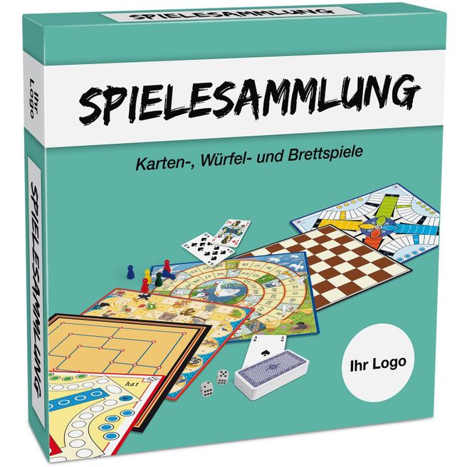 Spielesammlung in Stülpdeckelschachtel